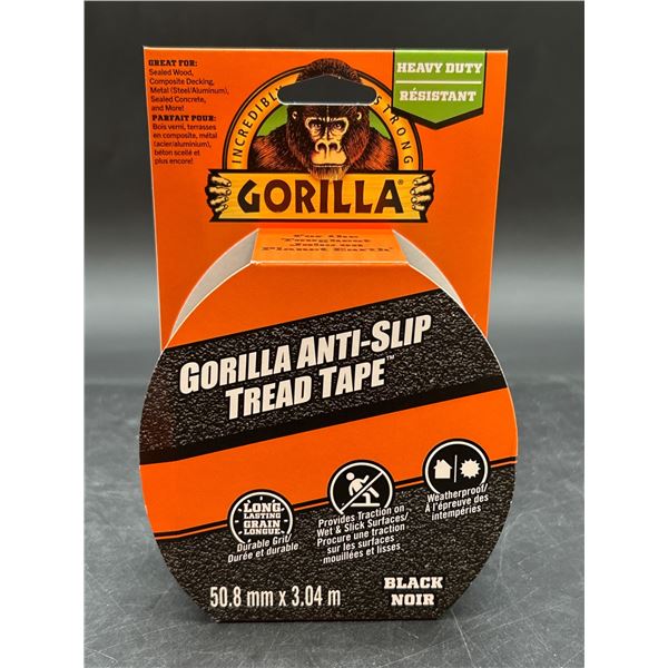 Gorilla Anti-Slip Tread Tape, 50.8mm x 3.04m, Black