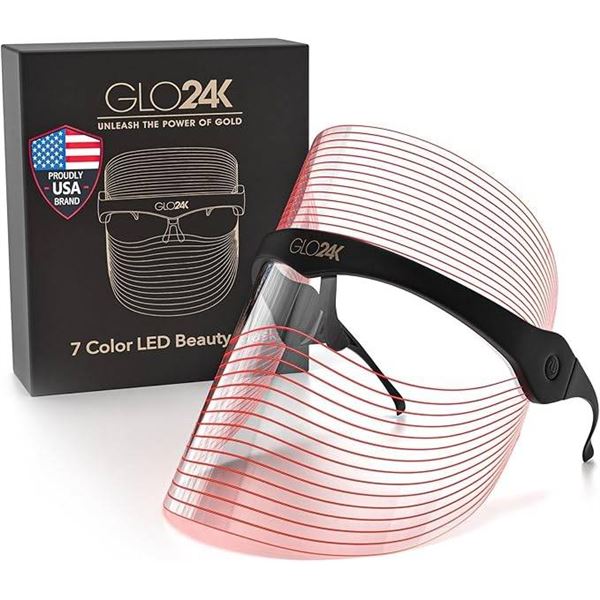 GLO24K 7 Color LED Beauty Mask for Skin Rejuvenation