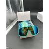 Image 1 : Lot of 12 Truly Cycling Sunglasses with Turquoise Frames and Blue Mirrored Lenses