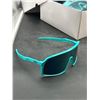 Image 2 : Lot of 12 Truly Cycling Sunglasses with Turquoise Frames and Blue Mirrored Lenses