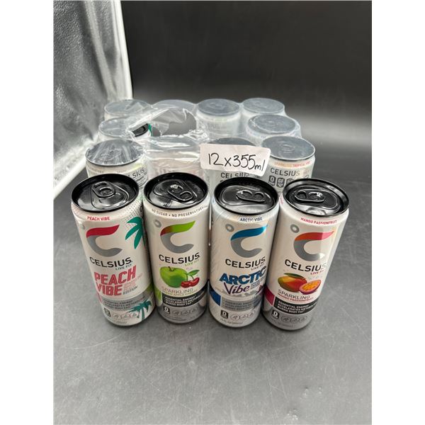 Celsius Sparkling Energy Drink Assorted Flavors, 12 x 355ml Cans