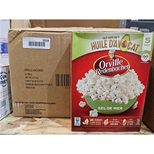 Orville Redenbacher Sea Salt Microwave Popcorn, 5 Bags (6x385g)