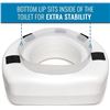 Image 2 : HealthSmart 5-Inch Toilet Seat Riser with Slip-Resistant Pads