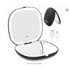 Image 1 : GloTech 10X Lighted Compact Mirror with Dual Light Settings Black