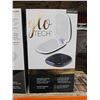 Image 2 : GloTech 10X Lighted Compact Mirror with Dual Light Settings Black