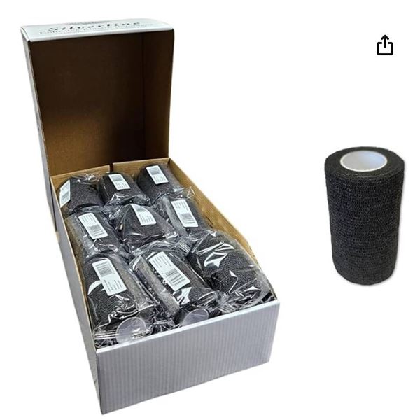 Silverline 4â€³ Cohesive Wrap, Stretchy Breathable Multi-Use Self Adhering Elastic Bandage,