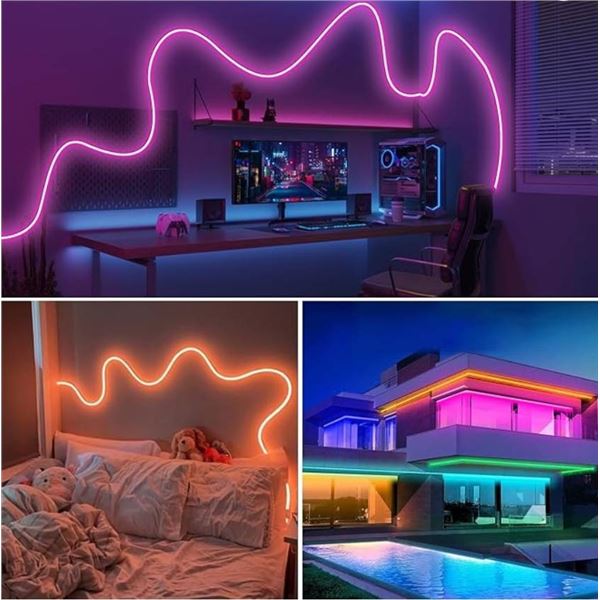 Keepsmile 32.8ft LED Neon Rope Lights With APP & Remote Control