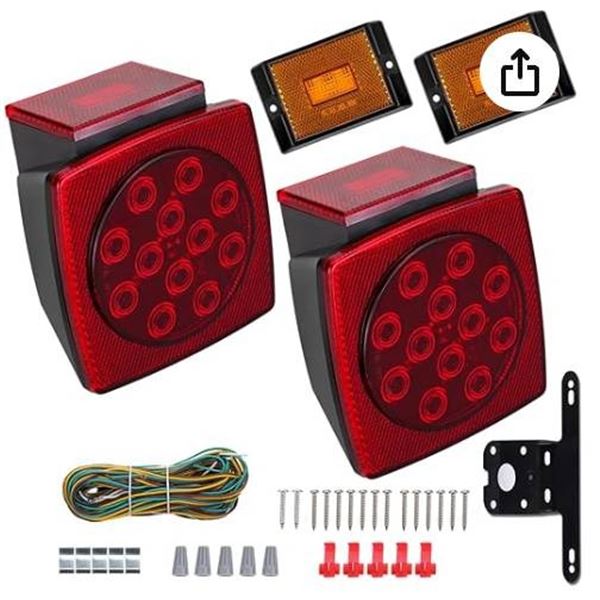VINAUO Submersible Trailer, RV, Marine Tail Light Kit