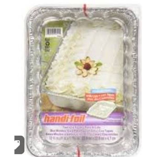 Handi-Foil Cook-n-Carry 13Ã—9 Cake Pans and Lids Set â€“ Lot of 12