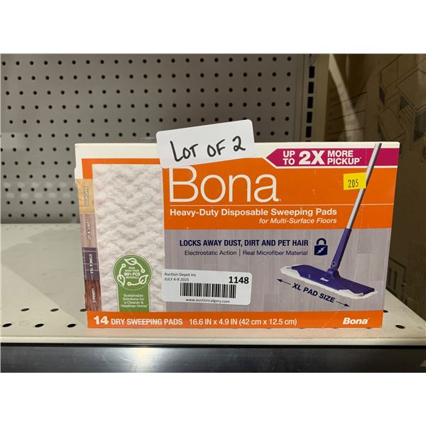 Bona Heavy-Duty Disposable Sweeping Pads for Multi-Surface Floors (Lot of 2)