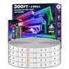 Image 1 : AILBTON 300ft/90m Outdoor LED Strip Lights Waterproof with self-Adhesive Back,IP68 Outside Led Light