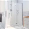 Image 1 : Unidoor-X 58 to 58.5 in. x 72 in. Frameless Hinged Shower Door in Chrome