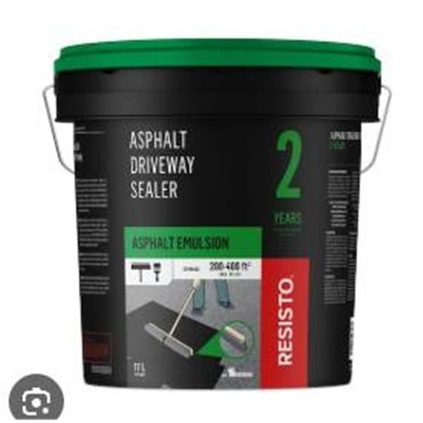 PALLET LOT OF Asphalt Driveway Sealer Buckets, 11X17 L, Emulsion-Based