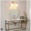 Image 1 : Woshitu Bathroom Vanity Mirror Model 8090ML-02BG-IUS, Gold and Black
