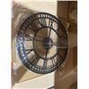 Image 2 : Metal Roman Numeral Wall Clock With Black Finish