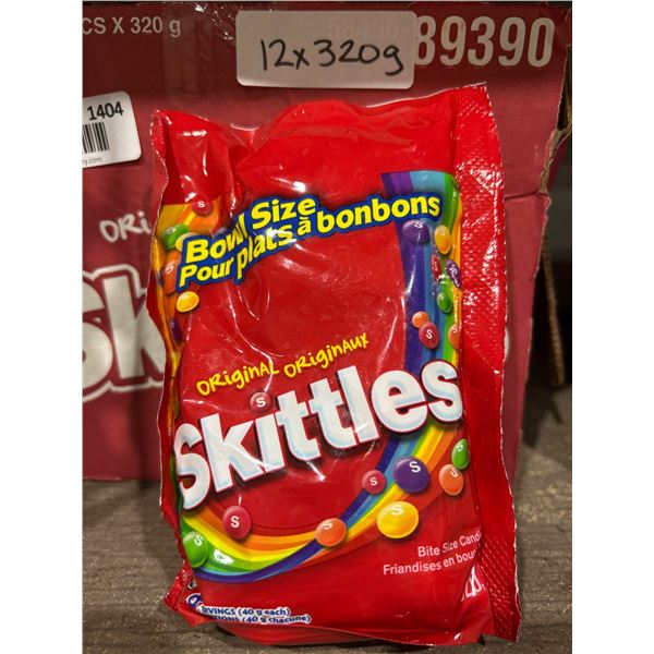 Bag of Skittles, Bowl Size, 320g, Pack of 12 (12x320g)
