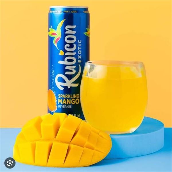 Rubicon Exotic Sparkling Mango Beverage, 12 x 355ml Cans