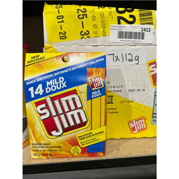 Slim Jim Mild Snack Sticks 14 Pack â€“ 112g