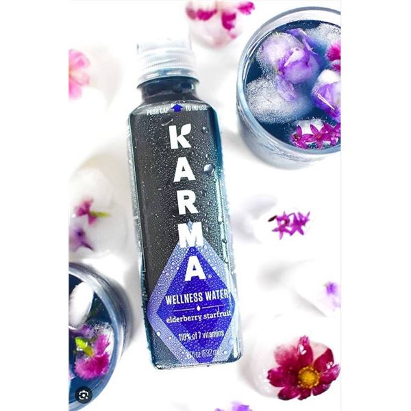 Karma Wellness Water Elderberry Starfruit Infused Beverage 532ml x 12