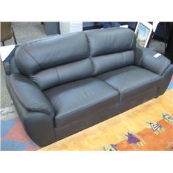 Black Leather 3 Piece Sofa Set