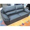 Image 1 : Black Leather 3 Piece Sofa Set