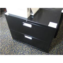 Black 2 Drawer Lateral File Cabinet