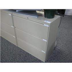 Beige 3 Drawer Lateral File Cabinet