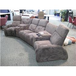 4 Seat Home Theatre Sofa C/w 2 Consoles