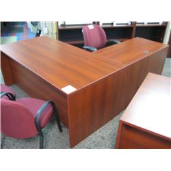 Mahogany L-shape Executive Desk