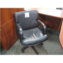 Black Leather Tilter Chair