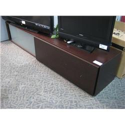Mahogany Glass Door Entertainment Stand