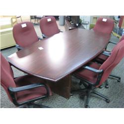 Mahogany 8' Boardroom Table