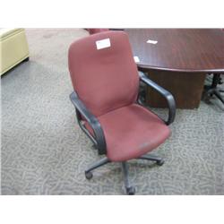 Burgundy Hiback Tilter Chair