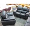 Image 2 : Black Leather Sofa Set Inc.