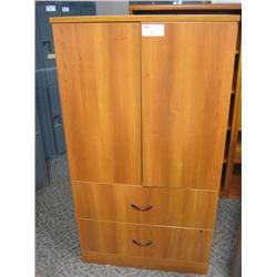 Cherry Storage Cabinet With 2 Drw. Lateral File