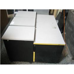 6 Grey Mobile File Pedestals