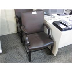 Dark Brown Leather Client Chair