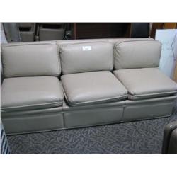 Tan Leather Reception Sofa