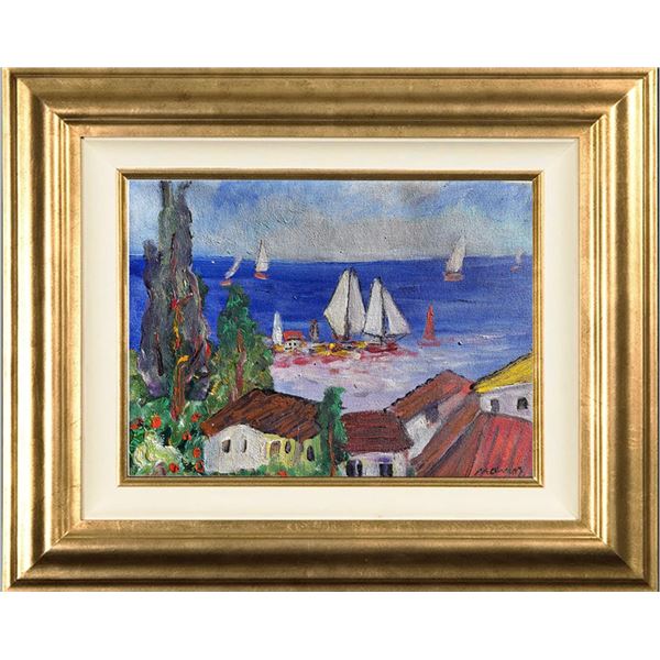 Sailing Boats in the Bay by Manor Shadian