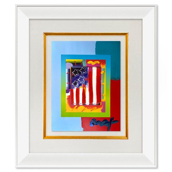 Flag with Heart by Peter Max