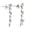 Image 4 : Fancy 18k White Gold 0.80 ctw Round Diamond 3 Tier Butterfly Drop Dangle Earring