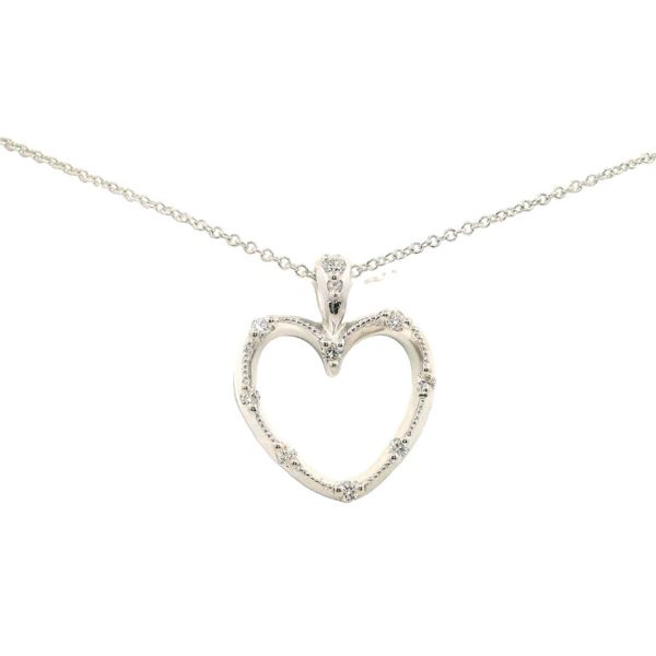 14kt WG Heart Pendant with chain