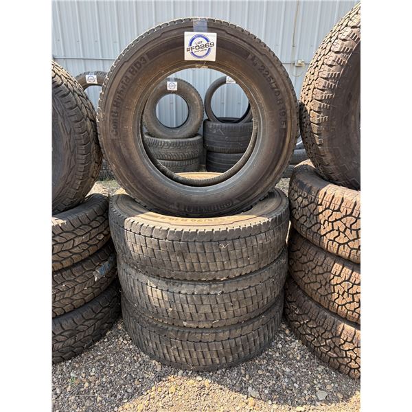 NO RESERVE Continental Conti Hybrid HD3 225/70R19.5 Tires