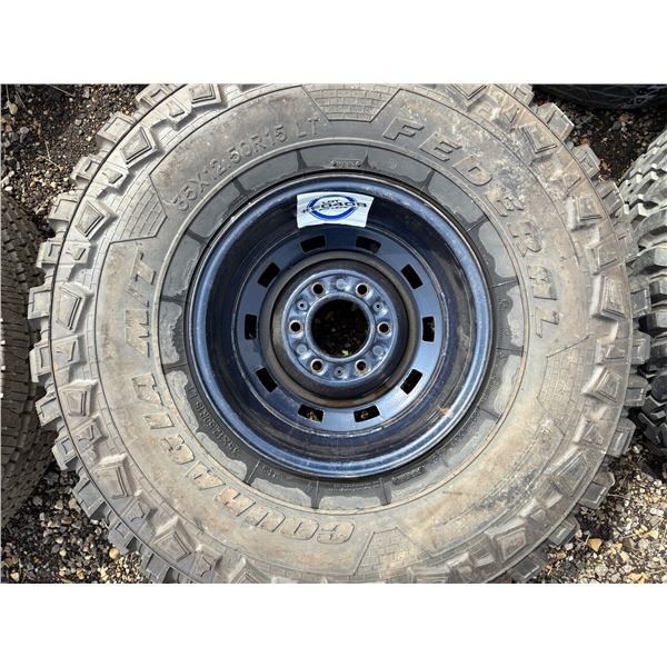 NO RESERVE Couragia M/T Federal 35x12.5R15 Tire with 6x5.5 Rim