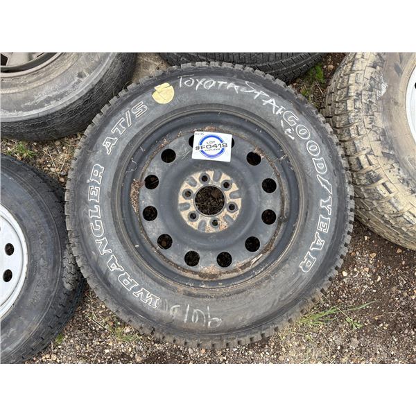 NO RESERVE Goodyear Wrangler AT/S 275/65R18 w/ 6x135 Rim