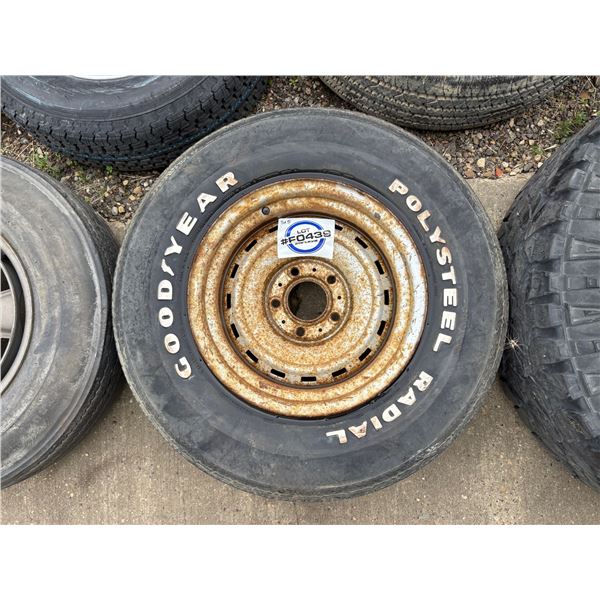 NO RESERVE Goodyear Polysteel Radial Tire with Rim