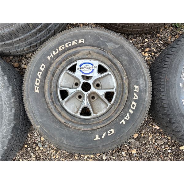 NO RESERVE Road Hugger Radial G/T Tire and rim