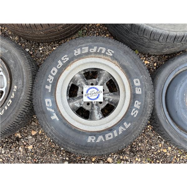NO RESERVE Radial SR 60 Super Sport G/T Tire and rim