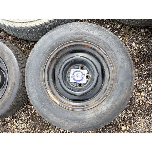 NO RESERVE Steel belted radial tire with rim
