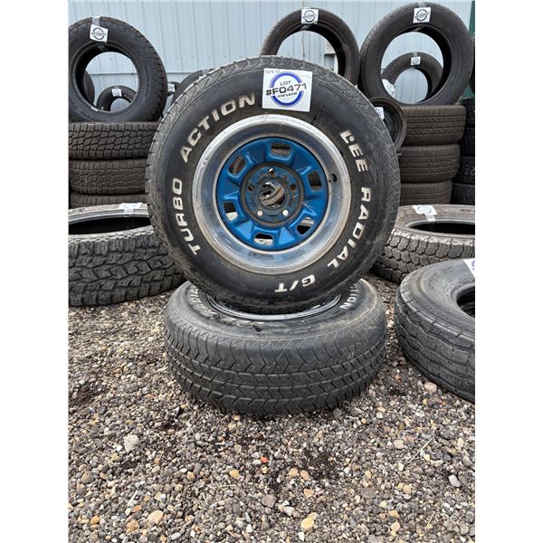 NO RESERVE Turbo Action Lee Radial G/T Tires and rims